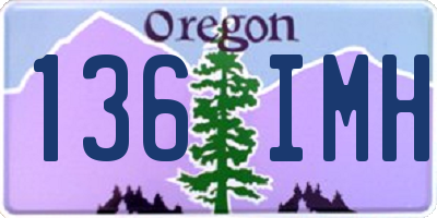 OR license plate 136IMH