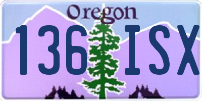 OR license plate 136ISX