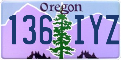 OR license plate 136IYZ