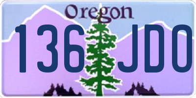 OR license plate 136JDO