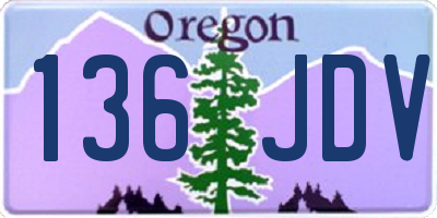 OR license plate 136JDV