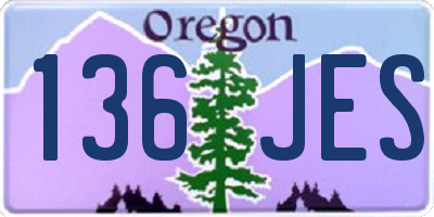 OR license plate 136JES