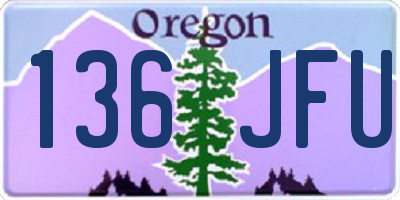 OR license plate 136JFU