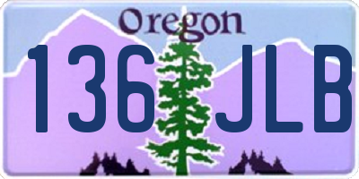 OR license plate 136JLB