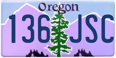 OR license plate 136JSC