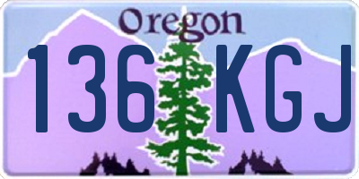 OR license plate 136KGJ