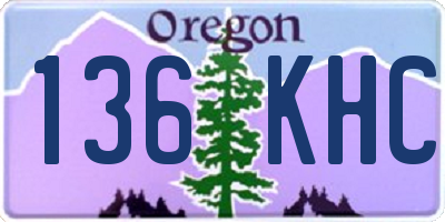 OR license plate 136KHC
