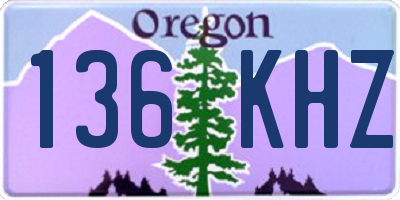 OR license plate 136KHZ
