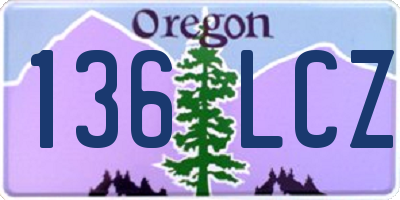 OR license plate 136LCZ