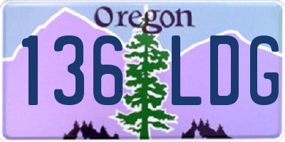 OR license plate 136LDG