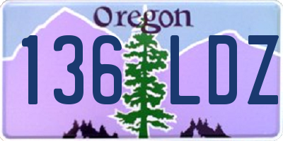 OR license plate 136LDZ