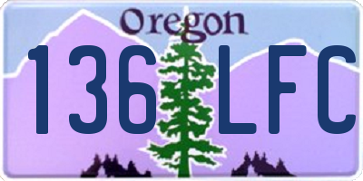 OR license plate 136LFC