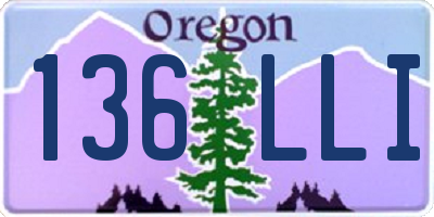 OR license plate 136LLI
