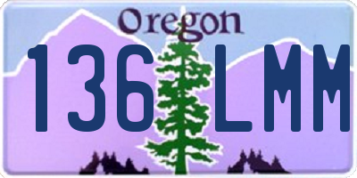 OR license plate 136LMM