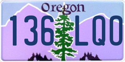 OR license plate 136LQO