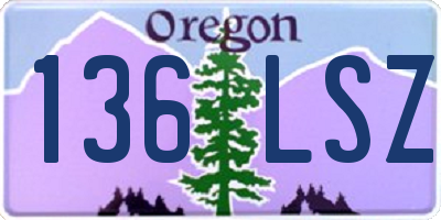 OR license plate 136LSZ