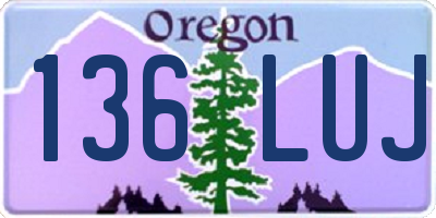 OR license plate 136LUJ