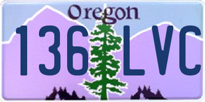OR license plate 136LVC