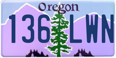OR license plate 136LWN