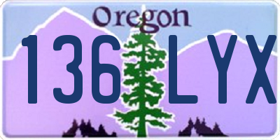 OR license plate 136LYX