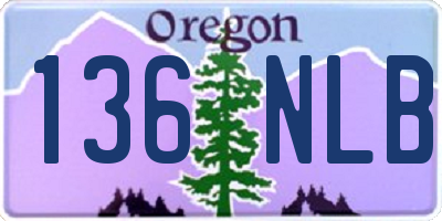 OR license plate 136NLB
