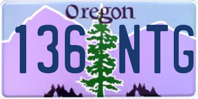 OR license plate 136NTG