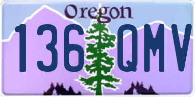 OR license plate 136QMV