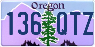 OR license plate 136QTZ