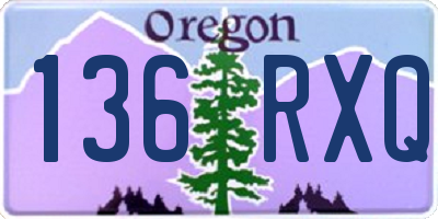 OR license plate 136RXQ