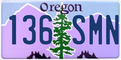 OR license plate 136SMN