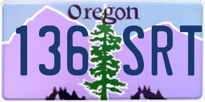 OR license plate 136SRT