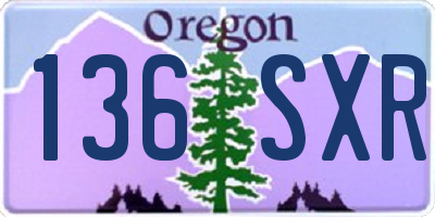 OR license plate 136SXR