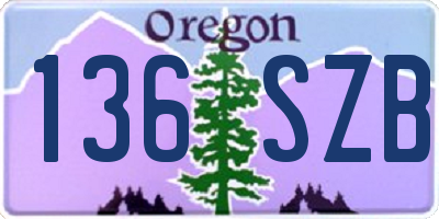 OR license plate 136SZB
