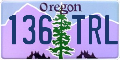 OR license plate 136TRL