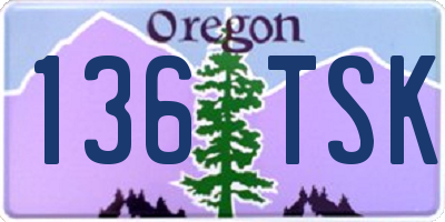 OR license plate 136TSK