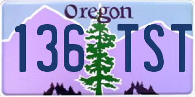 OR license plate 136TST