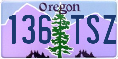 OR license plate 136TSZ