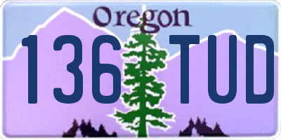 OR license plate 136TUD