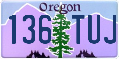 OR license plate 136TUJ