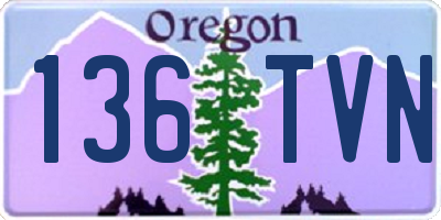 OR license plate 136TVN