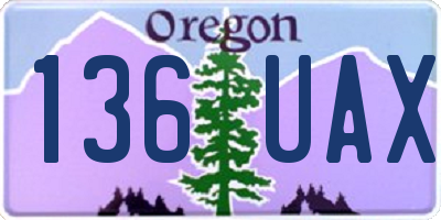 OR license plate 136UAX