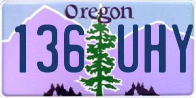 OR license plate 136UHY