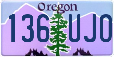 OR license plate 136UJO