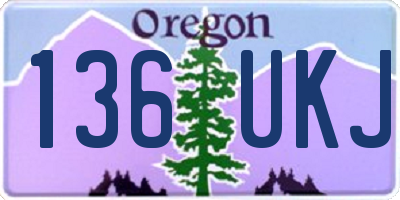 OR license plate 136UKJ