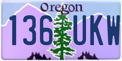 OR license plate 136UKW