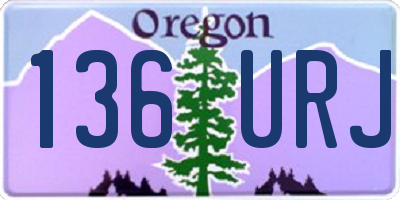 OR license plate 136URJ