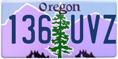 OR license plate 136UVZ