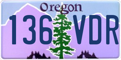 OR license plate 136VDR