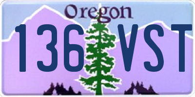OR license plate 136VST