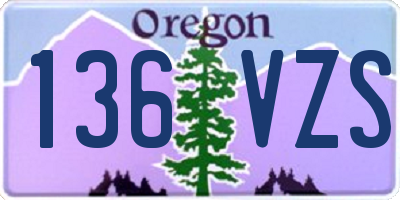OR license plate 136VZS